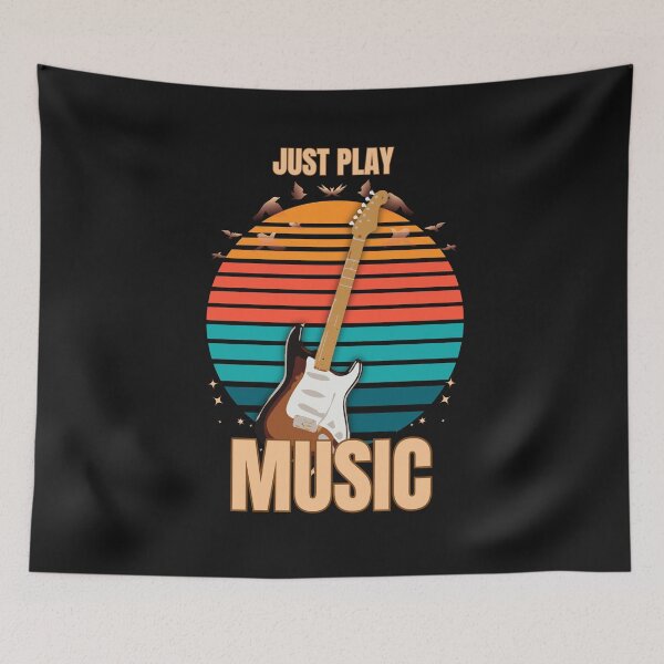 Item preview, Just Play Music – Retro Music Design designed and sold by Joyful-Pixel.