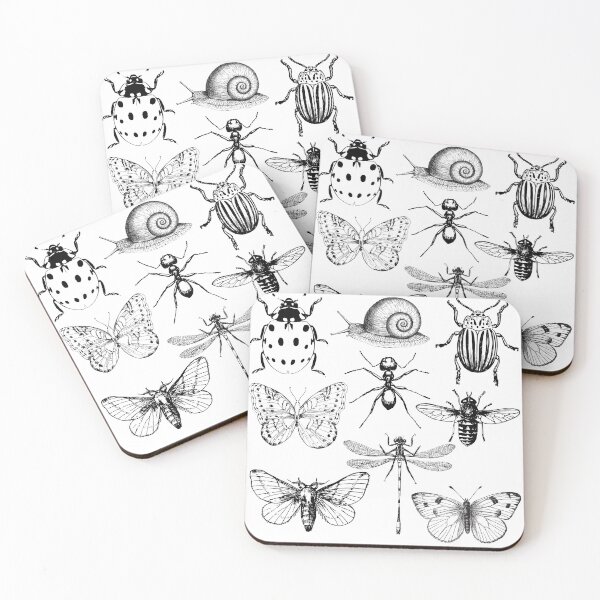 Item preview, Bugs and Ladybugs Stencil  designed and sold by ice-apparel.