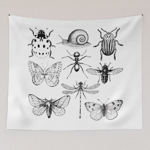 Item preview, Bugs and Ladybugs Stencil  designed and sold by ice-apparel.