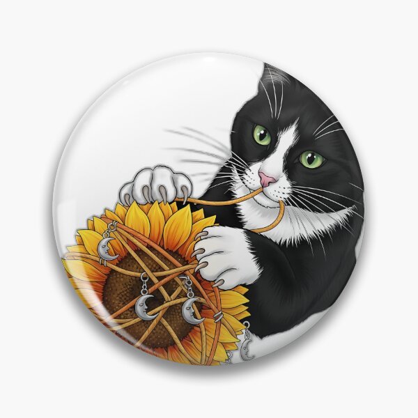 Item preview, Tuxedo Cat Sunflower Yarn designed and sold by pumsquare.