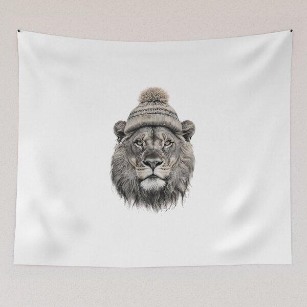 Item preview, Retro Hipster Lion designed and sold by Colorful-Garden.