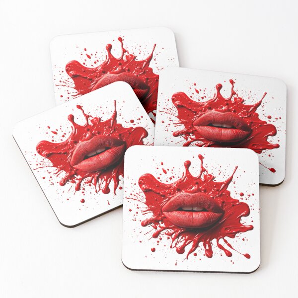 Item preview, beautiful red lips, splash of lipstick designed and sold by TanyaLovus.