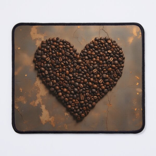 Item preview, Coffee Bean Heart on Rusty Steel Plate designed and sold by Marcu Ioachim.