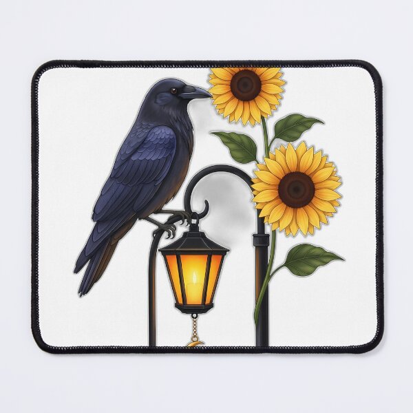 Item preview, Crow Sunflower Lantern Post designed and sold by pumsquare.