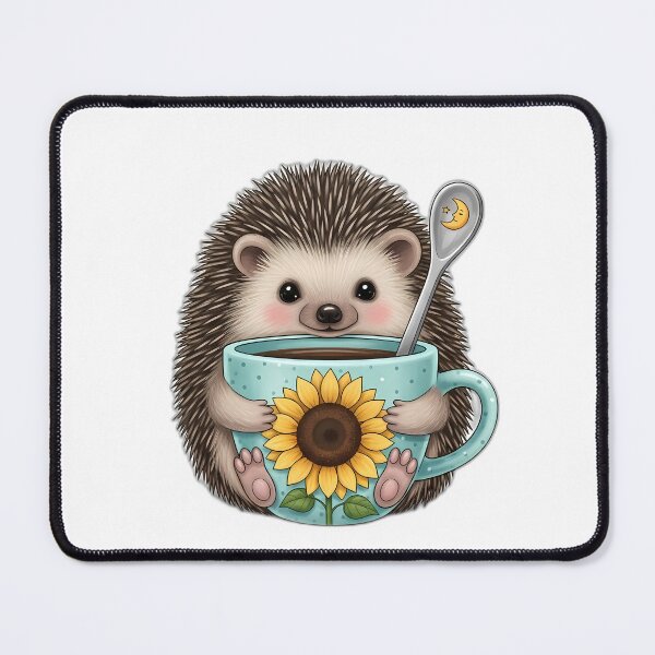 Item preview, Hedgehog Sunflower Mug designed and sold by pumsquare.