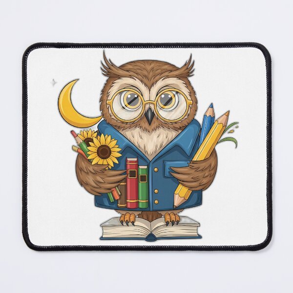 Item preview, Owl Librarian Sunflower designed and sold by pumsquare.