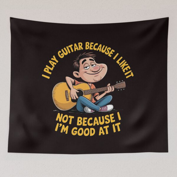 Item preview, I Play Guitar Because I Like It Not Because I'm Good At It – Guitar Player Funny Humor designed and sold by Redgiant87x.