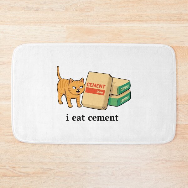 Item preview, I Eat Cement Funny Cat Meme Dank Weird Absurd Humor designed and sold by kiralynstration.