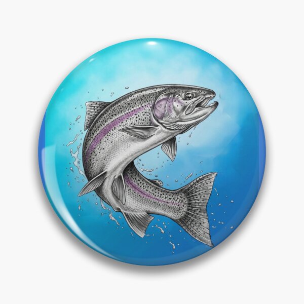 Item preview, Wild Rainbow Trout Splash - Fly Fishing Illustration designed and sold by Stefanrajzer.