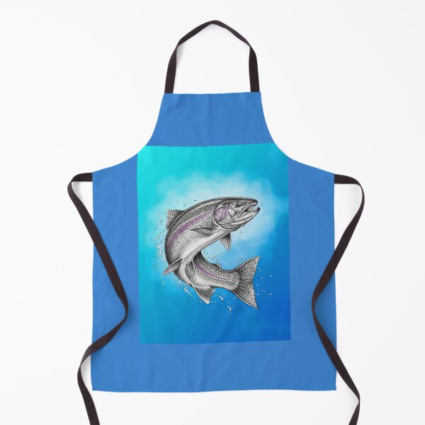Item preview, Wild Rainbow Trout Splash - Fly Fishing Illustration designed and sold by Stefanrajzer.