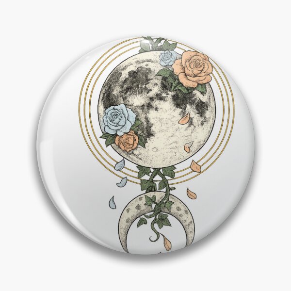 Item preview, Moon Phase Rose Floral Celestial Design designed and sold by VibeMax.