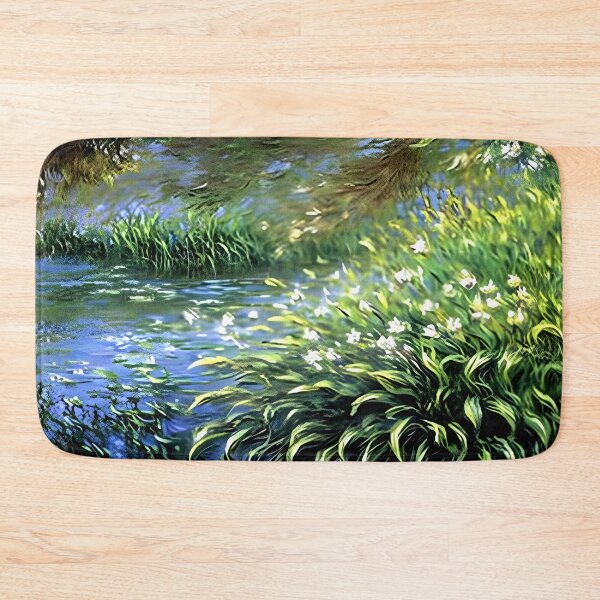 Item preview, Irises at the Sea-Rose Pond: A Luminous Study of Blossoming Flowers designed and sold by artdesignsnow.