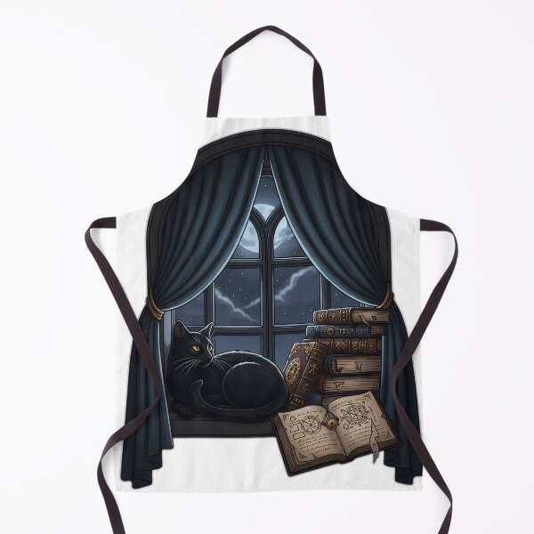 Item preview, Black Cat Library Window designed and sold by IllumeInk.