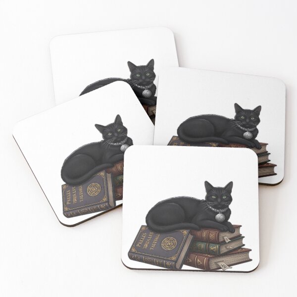 Item preview, Black Cat Silver Locket Books designed and sold by IllumeInk.