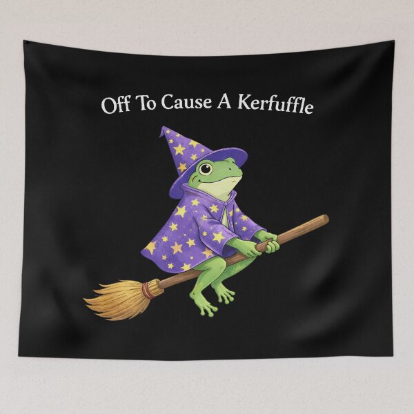 Item preview, Off To Cause A Kerfuffle Groundhog Funny Frog  designed and sold by will freed18.