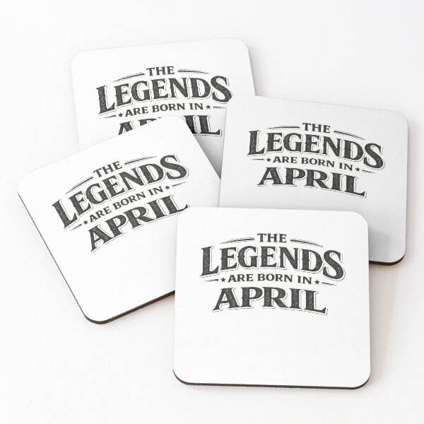 Item preview, The Legends Are Born In April – Bold Vintage Typography Design – April Birthday Gift designed and sold by Szapeee.