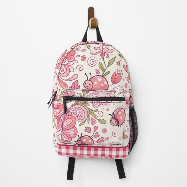 Item preview, Charming Pink Ladybugs and Flowers designed and sold by purplesensation.