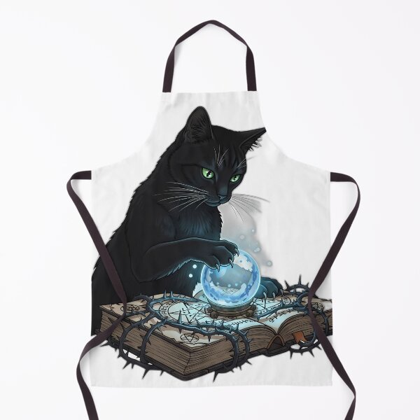 Item preview, Black Cat Crystal Ball Grimoire designed and sold by IllumeInk.