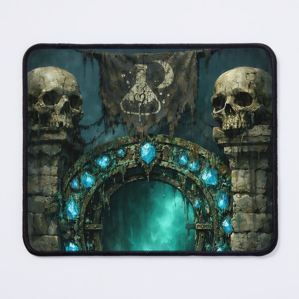 Item preview, The Alchemist's Gate - Dark Fantasy Cityscape designed and sold by bapupa.