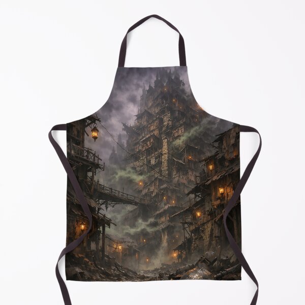 Item preview, The Bastion of Whispers - Dark Fantasy Cityscape designed and sold by bapupa.
