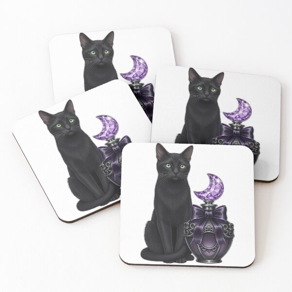 Item preview, Black Cat Perfume Bottle designed and sold by IllumeInk.