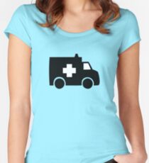 ambulance paramedic medic vehicle Women's Fitted Scoop T-Shirt