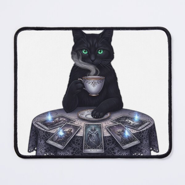 Item preview, Black Cat Tarot Teacup designed and sold by IllumeInk.