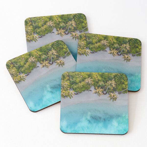 Item preview, Aerial Tropical Beach Turquoise Ocean Sand Texture Coastal Wall Art designed and sold by icemanphotos.