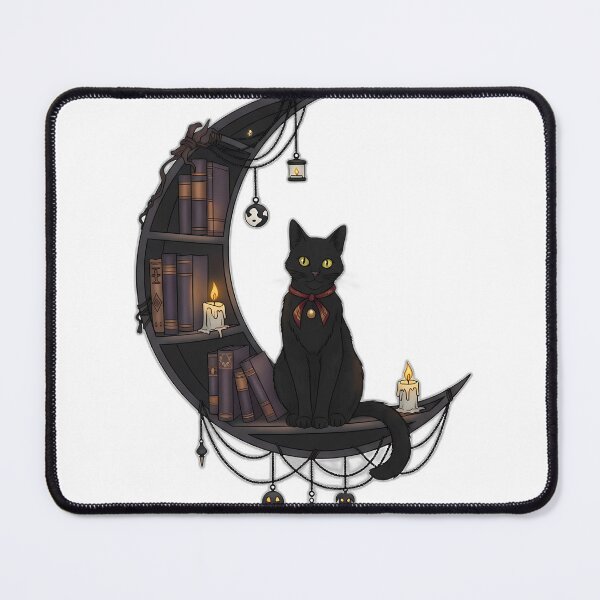 Item preview, Black Cat Crescent Bookshelf designed and sold by IllumeInk.