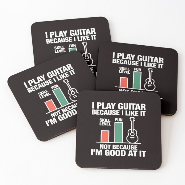 Item preview, I Play Guitar Because I Like It Not Because I'm Good At It – Funny Musician Guitar Quote designed and sold by Redgiant87x.