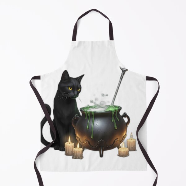 Item preview, Black Cat Potion Cauldron designed and sold by IllumeInk.