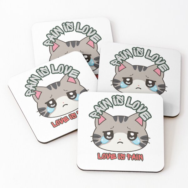 Item preview, Pain Is Love Love Is Pain Grey Kitten designed and sold by SolSel ⭐⭐⭐⭐⭐.