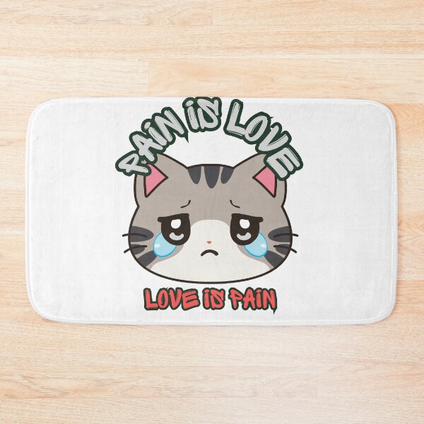 Item preview, Pain Is Love Love Is Pain Grey Kitten designed and sold by SolSel ⭐⭐⭐⭐⭐.