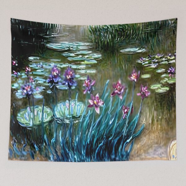 Item preview, Irises and Water Lilies in the Garden at Giverny designed and sold by artdesignsnow.