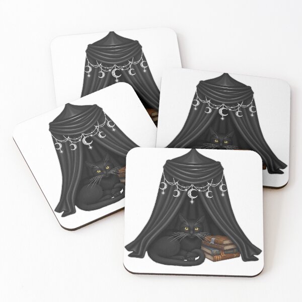Item preview, Black Cat Velvet Canopy designed and sold by IllumeInk.