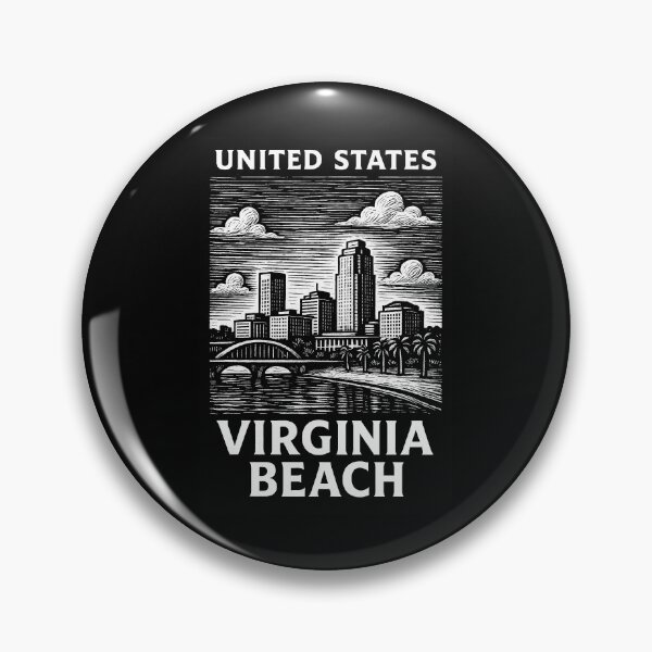 Item preview, Virginia Beach USA Linocut Style  designed and sold by Thistle-TShop.