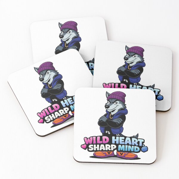 Item preview, Wild Heart Sharp Mind Wolf – Streetwear Aesthetic Animal Graphic Design designed and sold by ArtsBorn2Create.