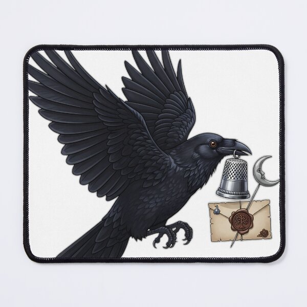 Item preview, Raven Silver Thimble Letter designed and sold by IllumeInk.