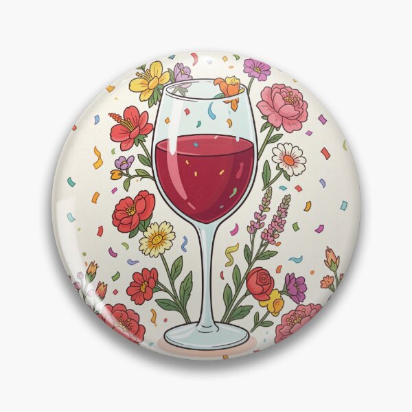 Item preview, Funny Birthday Wine and Flowers - Colorful Celebration Art designed and sold by myforestfog.