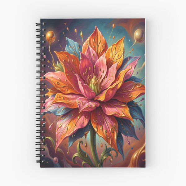 Item preview, Radiant Mystic Flower with Golden Accents in a Vibrant Fantasy Dreamworld designed and sold by FotoworldEdel.