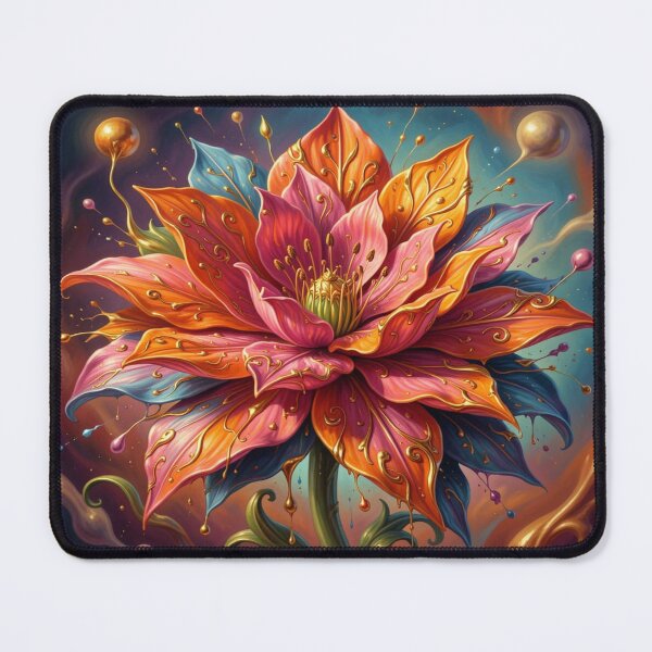 Item preview, Radiant Mystic Flower with Golden Accents in a Vibrant Fantasy Dreamworld designed and sold by FotoworldEdel.