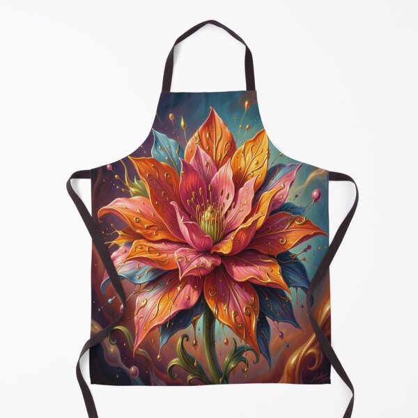 Item preview, Radiant Mystic Flower with Golden Accents in a Vibrant Fantasy Dreamworld designed and sold by FotoworldEdel.