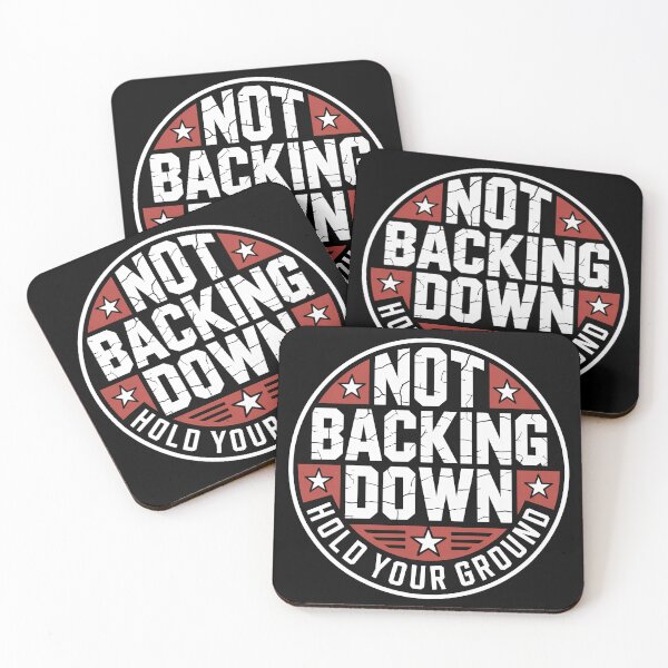 Item preview, Not Backing Down Bold Military Badge Emblem designed and sold by OldGloryForge.