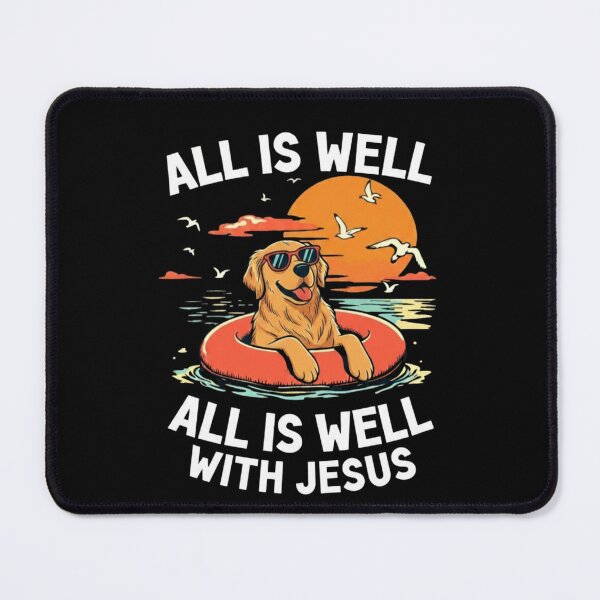 Item preview, All Is Well With Jesus Christian Dog Beach Summer Faith Design designed and sold by ArtsBorn2Create.