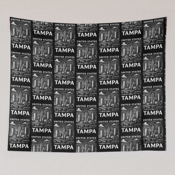 Item preview, Tampa USA Linocut Style  designed and sold by Thistle-TShop.