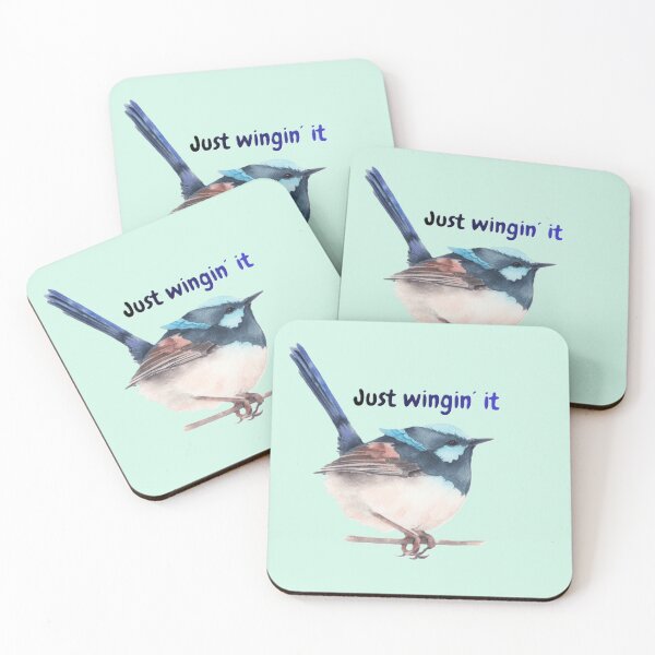 Item preview,  Watercolour Blue Fairy Wren  designed and sold by Yarlseri.