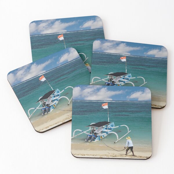 Item preview, Sailor preparing his craft at Nusa Dua, Bali,Indonesia designed and sold by photoart1854.