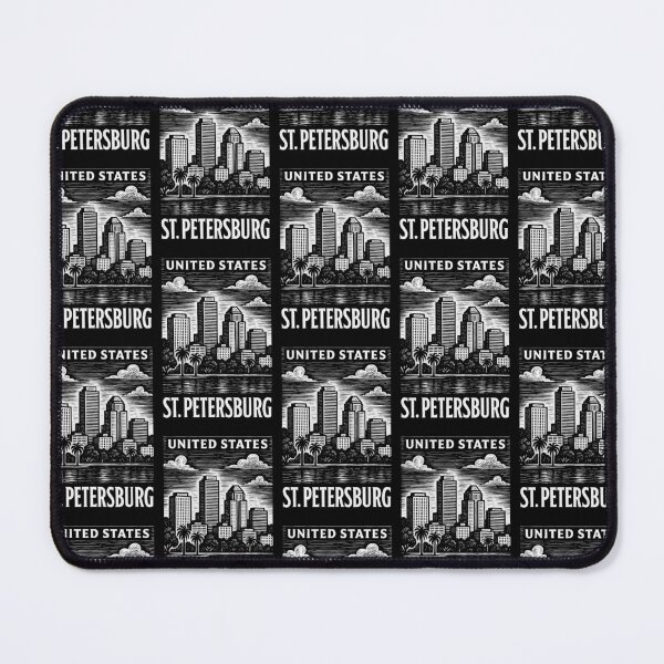 Item preview, St.Petersburg USA Linocut Style designed and sold by Thistle-TShop.