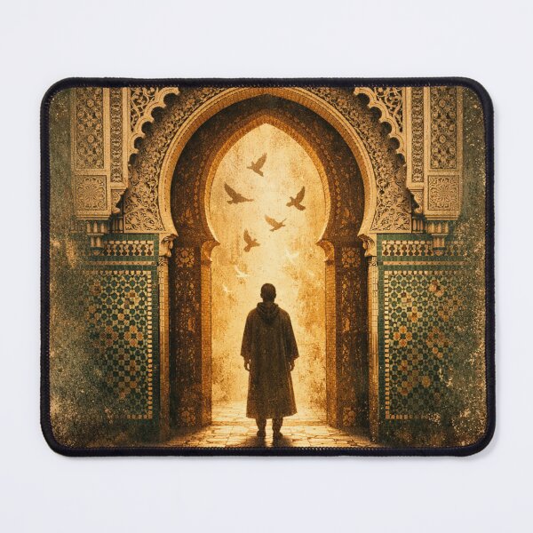 Item preview, Soul of Fes – Moroccan Spiritual Door Art Poster designed and sold by Watchyyy.