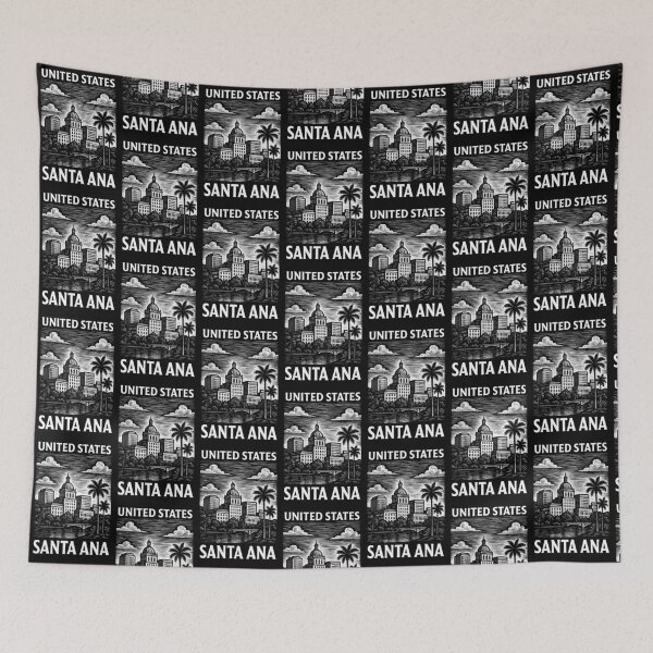 Item preview, Santa Ana USA Linocut Style  designed and sold by Thistle-TShop.